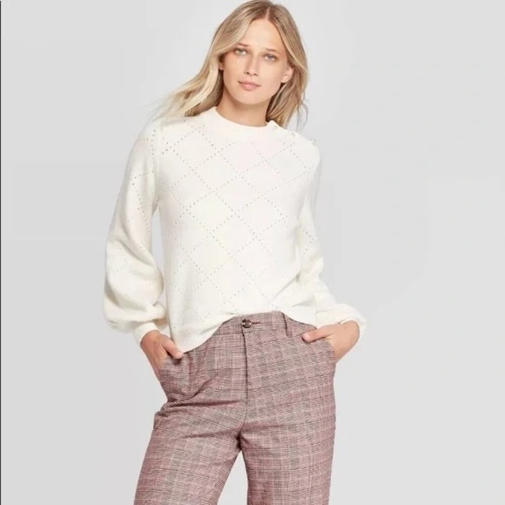 Who What Wear Crew Neck Pullover Sweater | Small